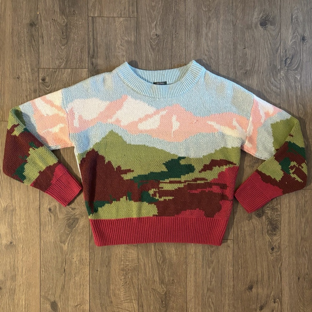 Wild Fable Colorful Pixel Women’s Pullover Sweater Size Large